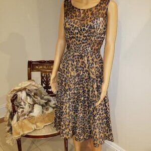 100% Silk Leopard Dress